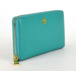 Portafoglio donna con zip Valentina P3 Acqua
