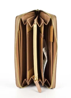 Portafoglio donna con zip Valentino Bags Stereo RE Beige