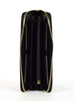Portafoglio donna con zip Valentina P3 Nero