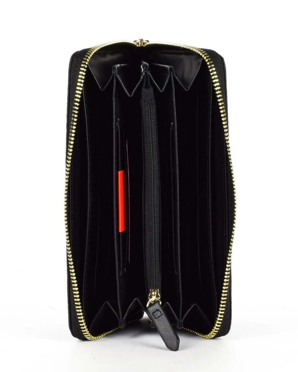 Portafoglio donna con zip Valentino Bags Brixton 155 Nero