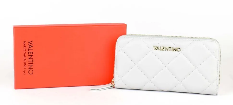 Portafoglio donna con zip Valentino Bags Ocarina Perla