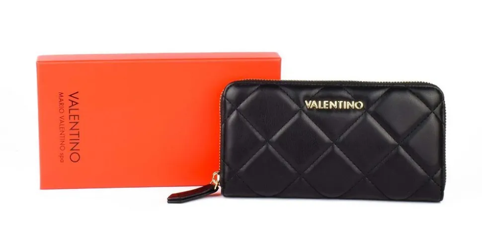 Portafoglio donna con zip Valentino Bags Ocarina Nero