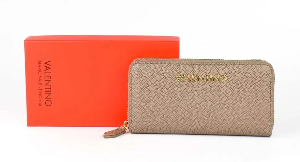 Portafoglio donna con zip Valentino Bags Divina Taupe