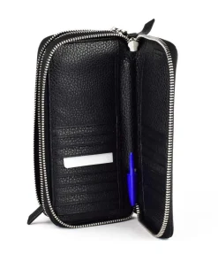 Portafoglio donna due zip Gianfranco Corti Alce 8877 Nero