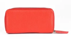 Portafoglio donna due zip Gianfranco Corti Alce 8877 Fragola
