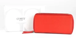 Portafoglio donna due zip Gianfranco Corti Alce 8877 Fragola