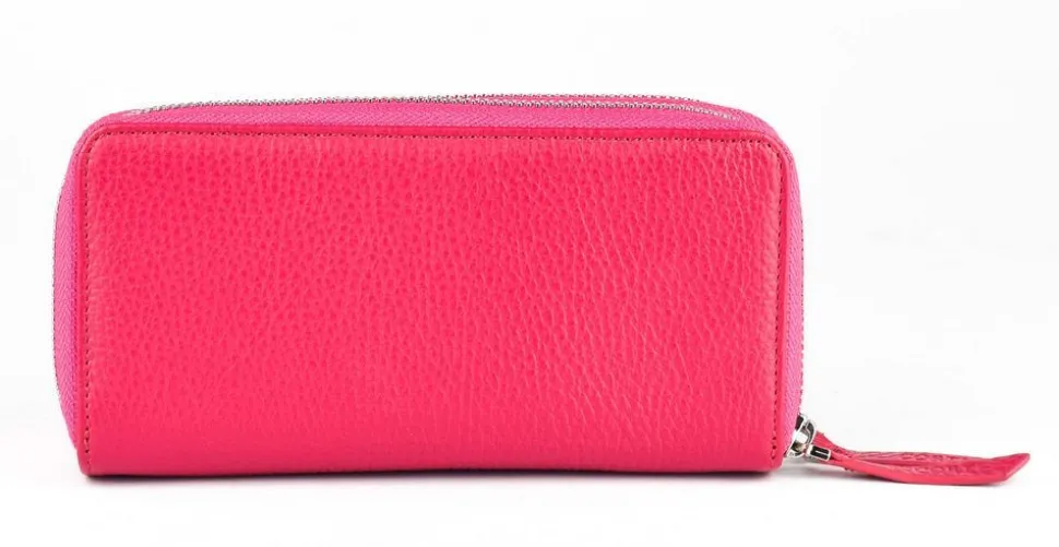 Portafoglio donna due zip Gianfranco Corti Alce 8877 Ciclamino