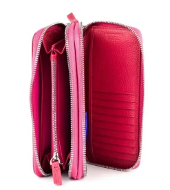 Portafoglio donna due zip Gianfranco Corti Alce 8877 Ciclamino