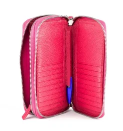 Portafoglio donna due zip Gianfranco Corti Alce 8877 Ciclamino