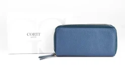 Portafoglio donna due zip Gianfranco Corti Alce 8877 Jeans