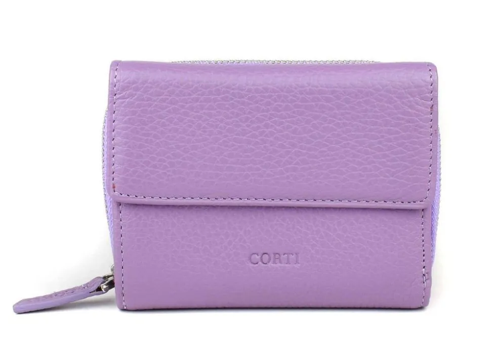 Portafoglio donna piccolo Gianfranco Corti Alce 8875 Lavanda