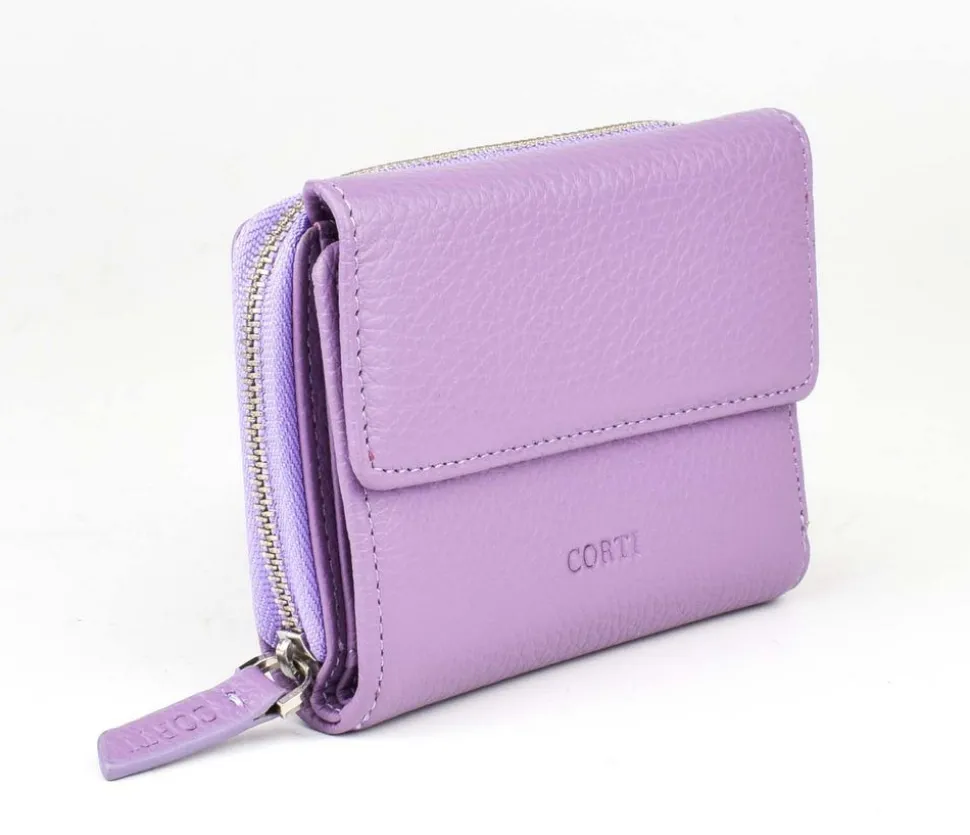 Portafoglio donna piccolo Gianfranco Corti Alce 8875 Lavanda