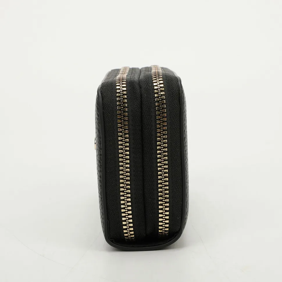 Portafoglio donna 2-zip Mimì-Muà Nero
