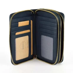 Portafoglio donna 2 zip Valentino Bags Stereo RE Blu