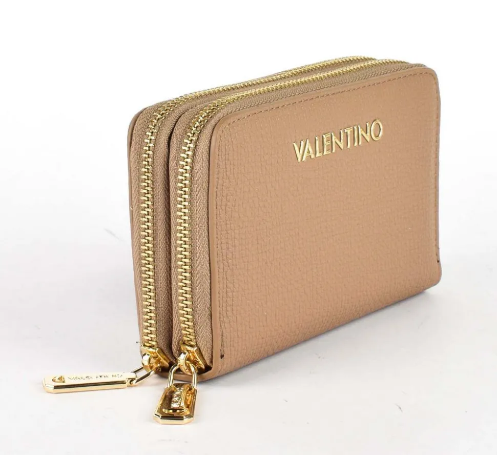 Portafoglio donna 2 zip Valentino Bags Stereo RE Beige