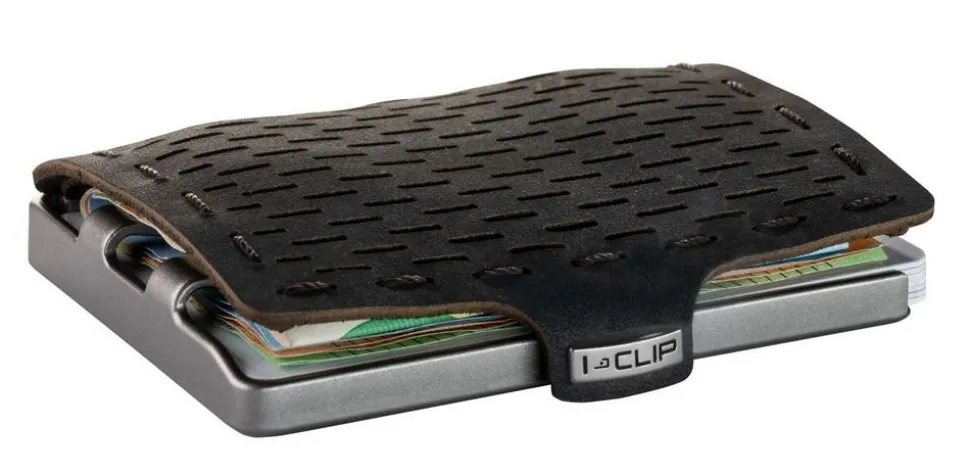 Portafoglio I-Clip Beach Club con portamonete Argento/Nero