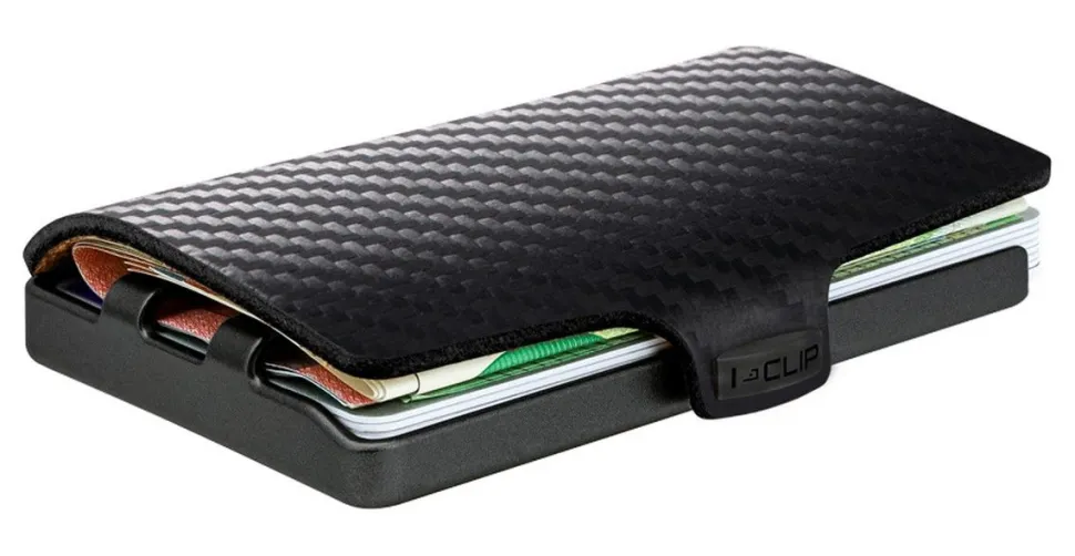 Portafoglio I-Clip Carbon - Gunmetal Black