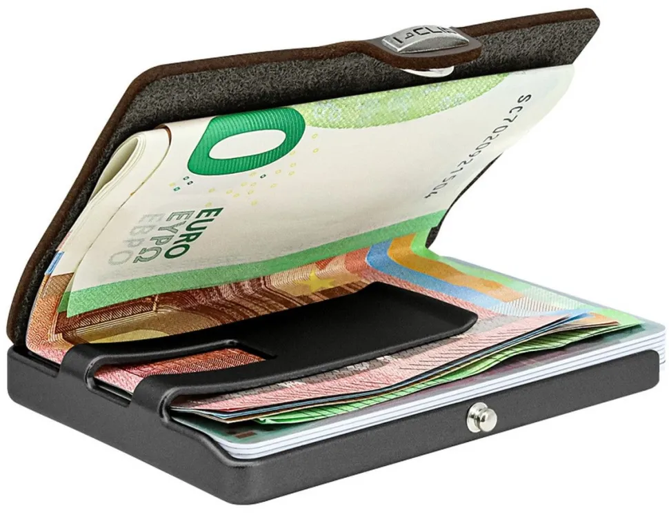 Portafoglio I-Clip Soft Touch Slate/Gunmetal Black