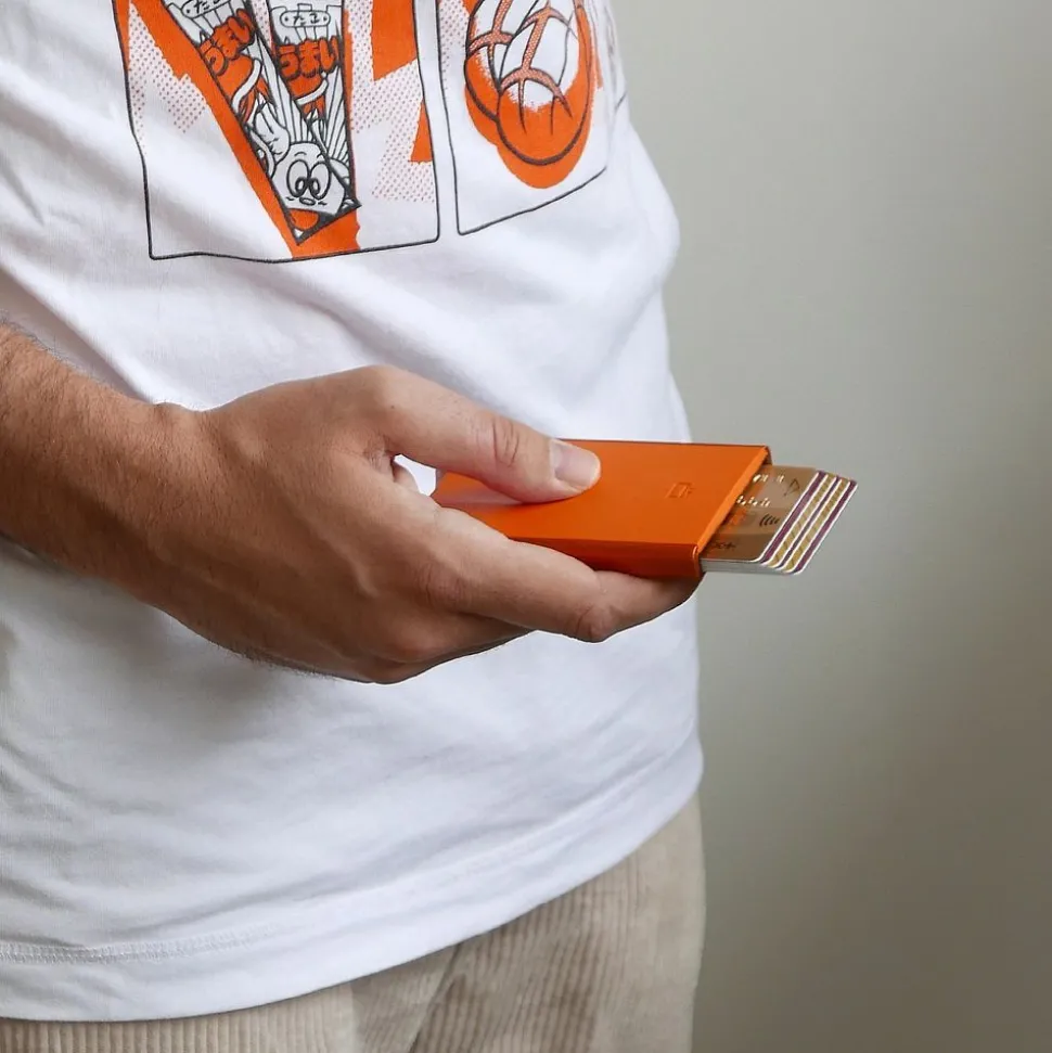 Portafoglio in alluminio Ogon Design Slider Orange