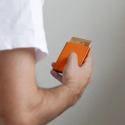 Portafoglio in alluminio Ogon Design Slider Orange
