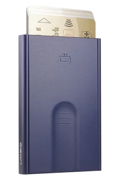 Portafoglio in alluminio Ogon Design Slider Navy Blue