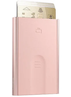 Portafoglio in alluminio Ogon Design Slider Blush Pink