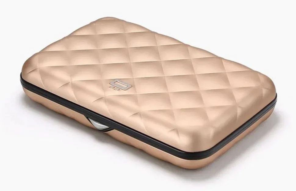 Portafoglio in alluminio Ogon Design Smart Case V2 Quilted Rose Gold