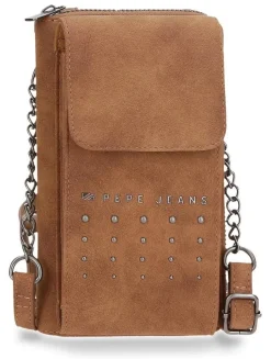 Portafoglio porta smartphone a tracolla Pepe Jeans Holly 77553 Marrone