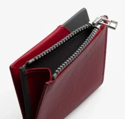 Portafoglio ROIK Zip Coin Burgundy