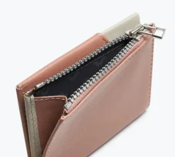 Portafoglio ROIK Zip Coin Rose Quartz