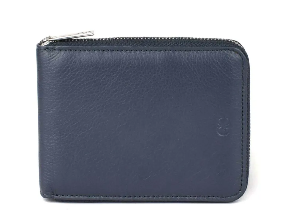 Portafoglio uomo con zip Gianfranco Corti Wild 4412 Navy