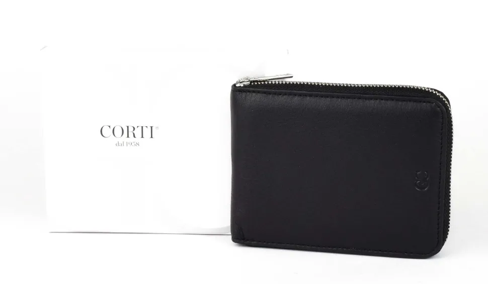 Portafoglio uomo con zip Gianfranco Corti Wild 4412 Nero