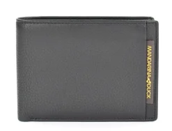 Portafoglio uomo in pelle Mandarina Duck Dual UDP02 Nero