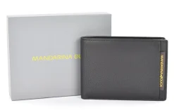 Portafoglio uomo in pelle Mandarina Duck Dual UDP02 Nero