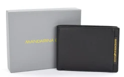 Portafoglio uomo in pelle Mandarina Duck Dual UDP01 Nero