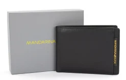 Portafoglio uomo in pelle Mandarina Duck Dual UDP03 Nero