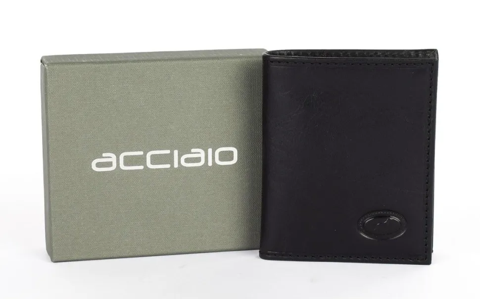 Portafoglio uomo piccolo Acciaio 8311 Nero