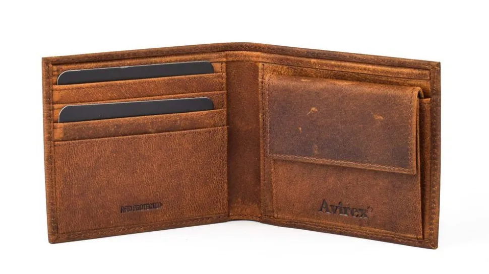 Portafoglio uomo piccolo Avirex Durango DRN06 Cognac