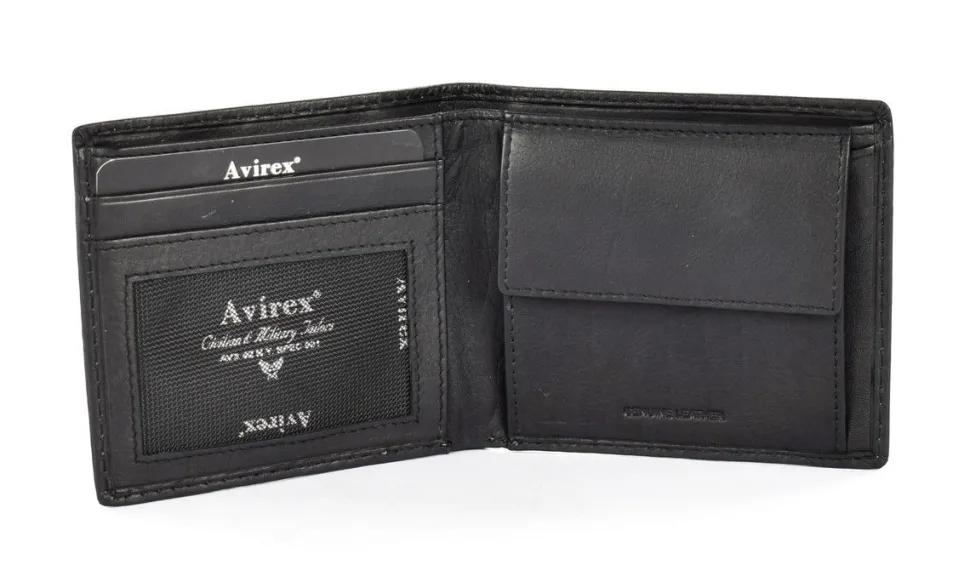 Portafoglio uomo piccolo Avirex Austin AST05 Nero
