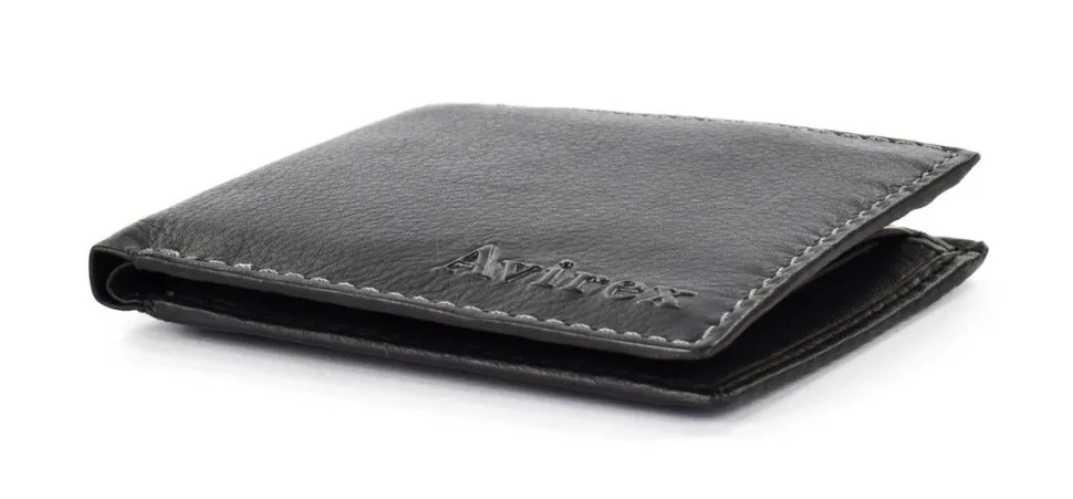 Portafoglio uomo piccolo Avirex Austin AST05 Nero
