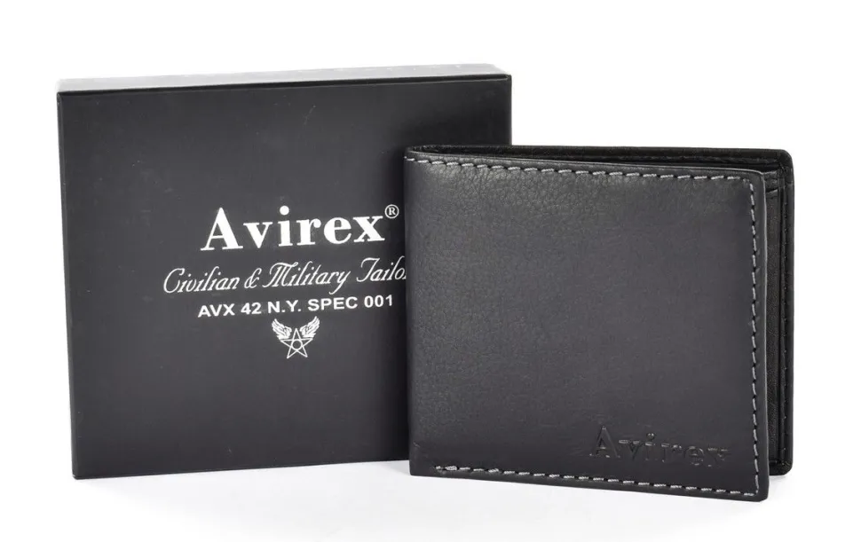 Portafoglio uomo piccolo Avirex Austin AST05 Nero