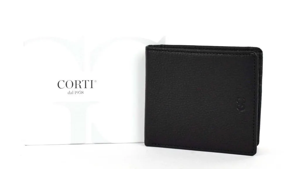 Portafoglio uomo piccolo Gianfranco Corti Wild 4446 Nero
