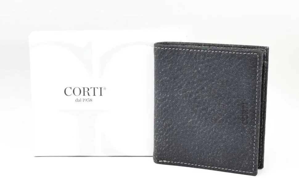 Portafoglio uomo piccolo Gianfranco Corti Bufalo 3348 Nero