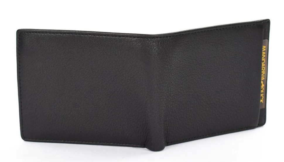 Portafoglio uomo piccolo in pelle Mandarina Duck Dual UDP07 Nero