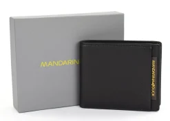 Portafoglio uomo piccolo in pelle Mandarina Duck Dual UDP07 Nero
