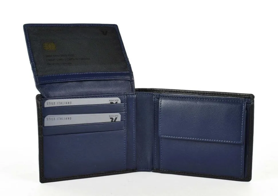 Portafoglio uomo Roncato Vesuvio 0021 Nero/Navy