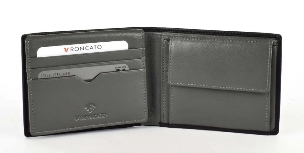 Portafoglio uomo Roncato Vesuvio 0021 Nero/Antracite