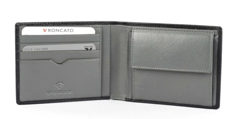 Portafoglio uomo Roncato Vesuvio 022 Nero/Antracite