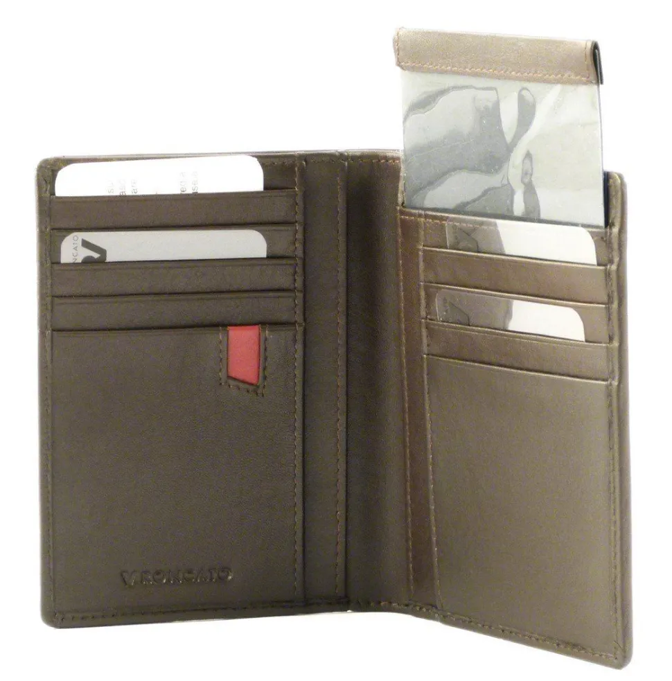 Portafoglio uomo sottile in pelle Roncato Pascal 2905 marrone