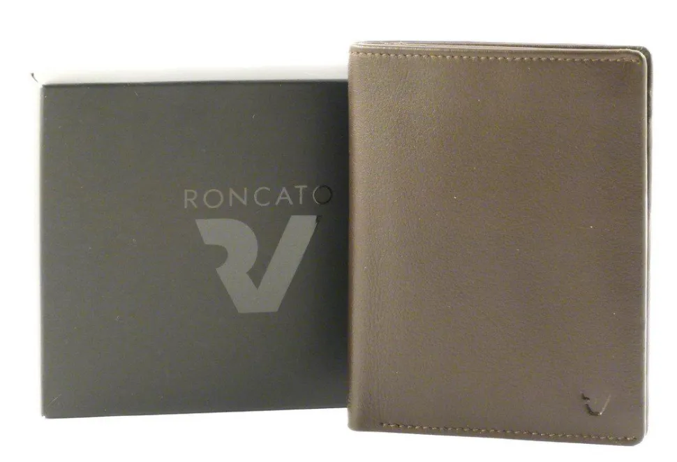 Portafoglio uomo sottile in pelle Roncato Pascal 2905 marrone